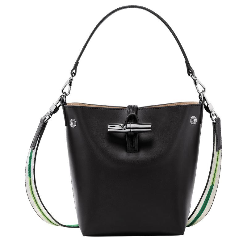 Black Women\'s Longchamp Roseau XS Bucket Bag | 73165-AKSD