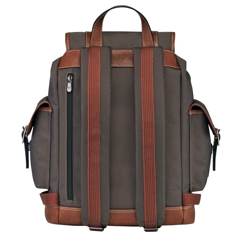 Brown Men's Longchamp Boxford Backpacks | 36718-BODP