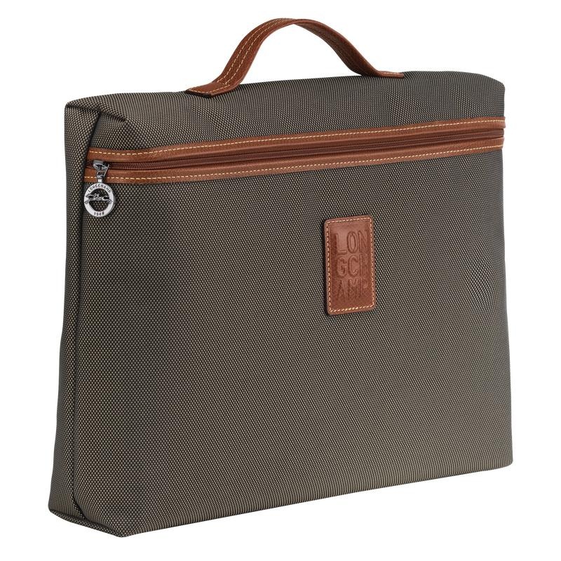Brown Men's Longchamp Boxford S Briefcase | 42197-EWNO