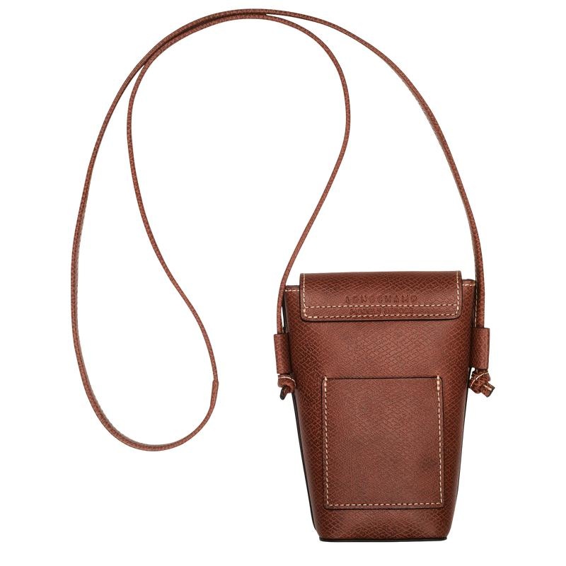 Brown Men's Longchamp Épure with leather lace Phone Case | 31278-XQGH