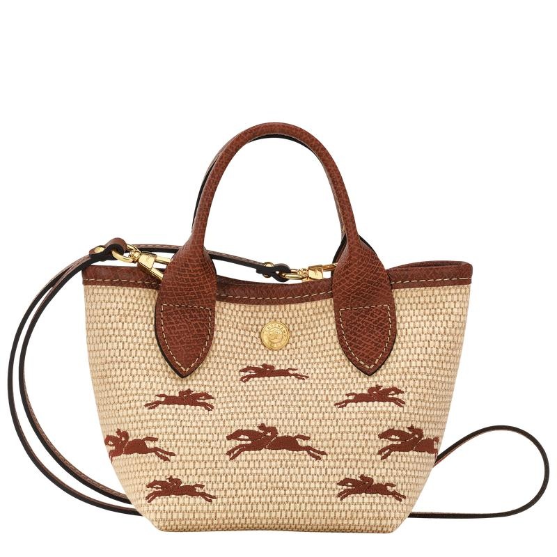 Brown Women's Longchamp Le Panier Pliage XS Basket Bag | 04956-OBLV