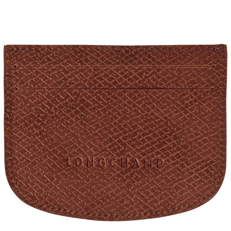 Brown Women's Longchamp Épure Cardholders | 01273-ZCUS