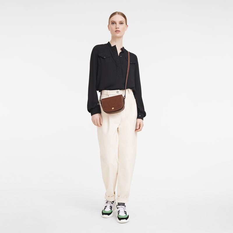 Brown Women's Longchamp Épure XS Crossbody Bags | 72541-PXFG