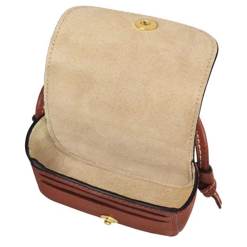Brown Women's Longchamp Épure with leather lace Coin Purses | 72853-NRXB