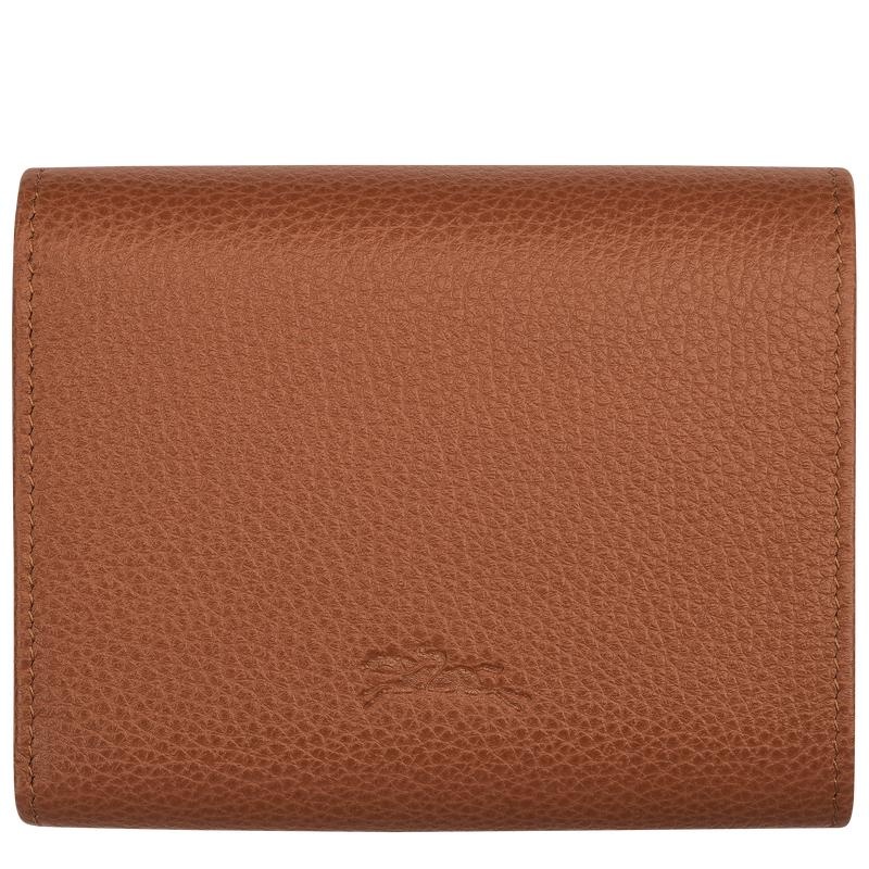 Caramel Brown Men's Longchamp Le Foulonné Wallets | 93617-OGBU