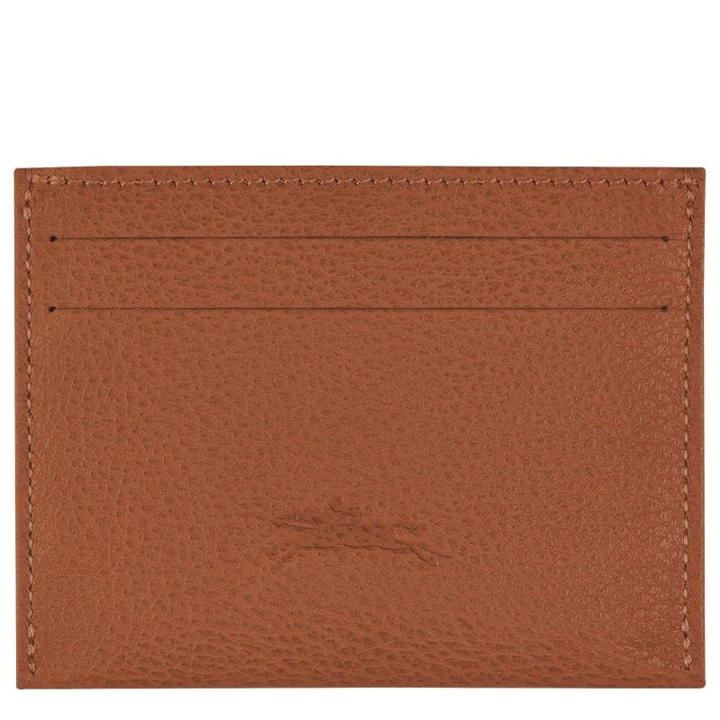 Caramel Brown Men's Longchamp Le Foulonné Cardholders | 02534-EDVU