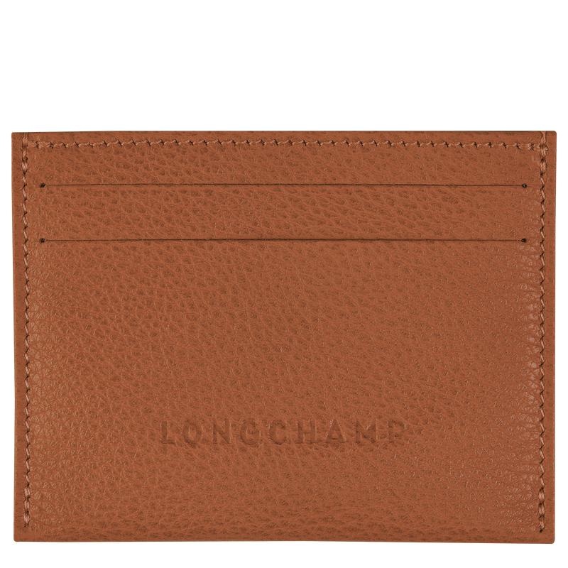Caramel Brown Men\'s Longchamp Le Foulonné Cardholders | 02534-EDVU