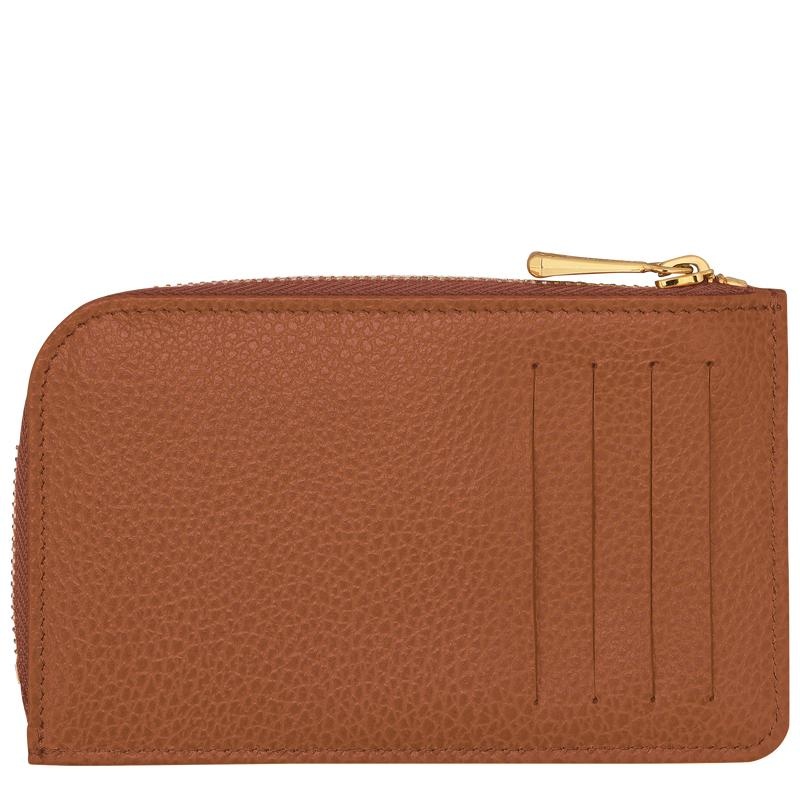 Caramel Brown Men's Longchamp Le Foulonné Cardholders | 05364-YCJD