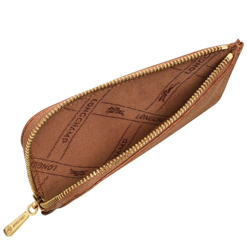 Caramel Brown Men's Longchamp Le Foulonné Cardholders | 05364-YCJD