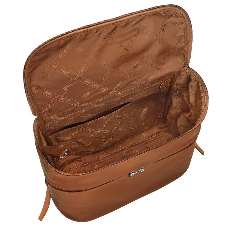 Caramel Brown Men's Longchamp Le Foulonné Backpacks | 20798-CZJB