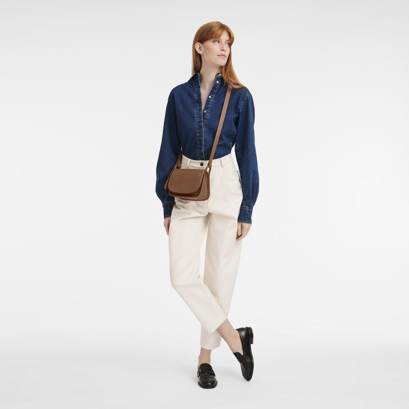 Caramel Brown Women's Longchamp Le Foulonné S Crossbody Bags | 02356-XDGQ