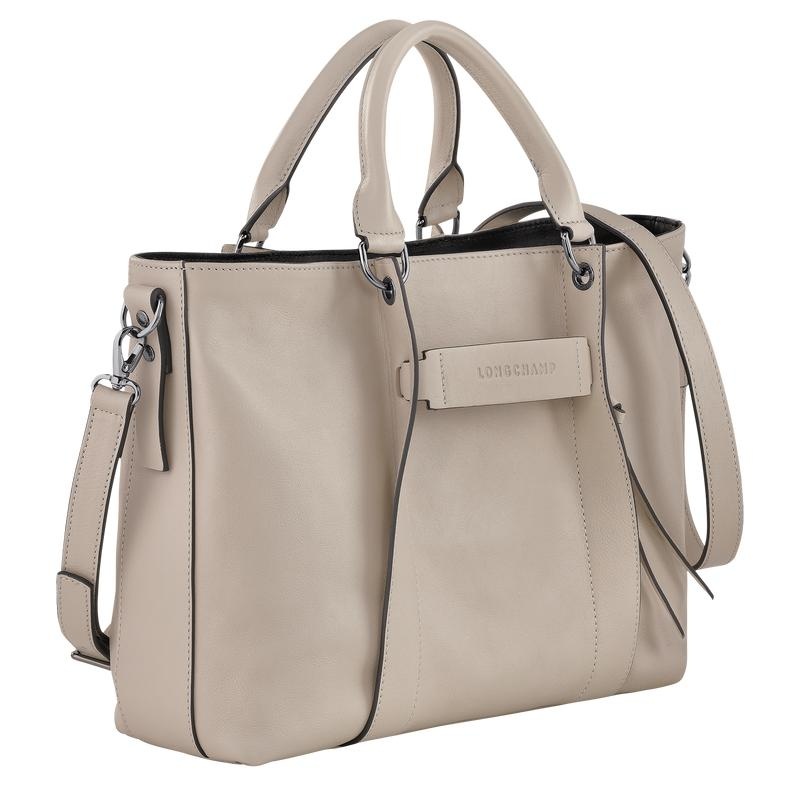 Clay Grey Women's Longchamp 3D L Handbags | 41603-FXNS