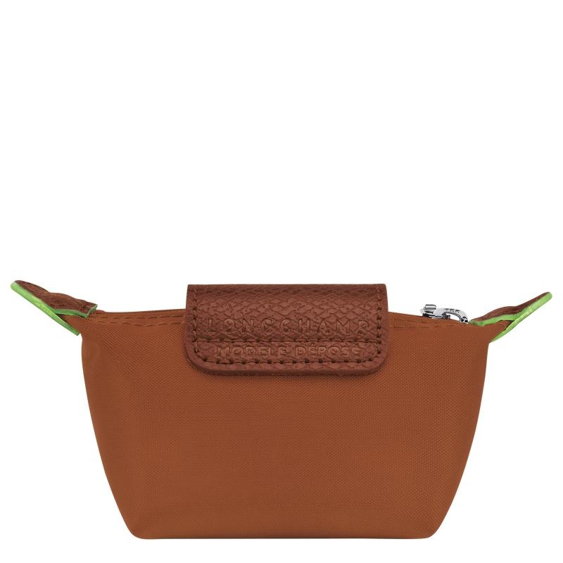 Cognac Brown Men's Longchamp Le Pliage Green Coin Purses | 50621-SVXP