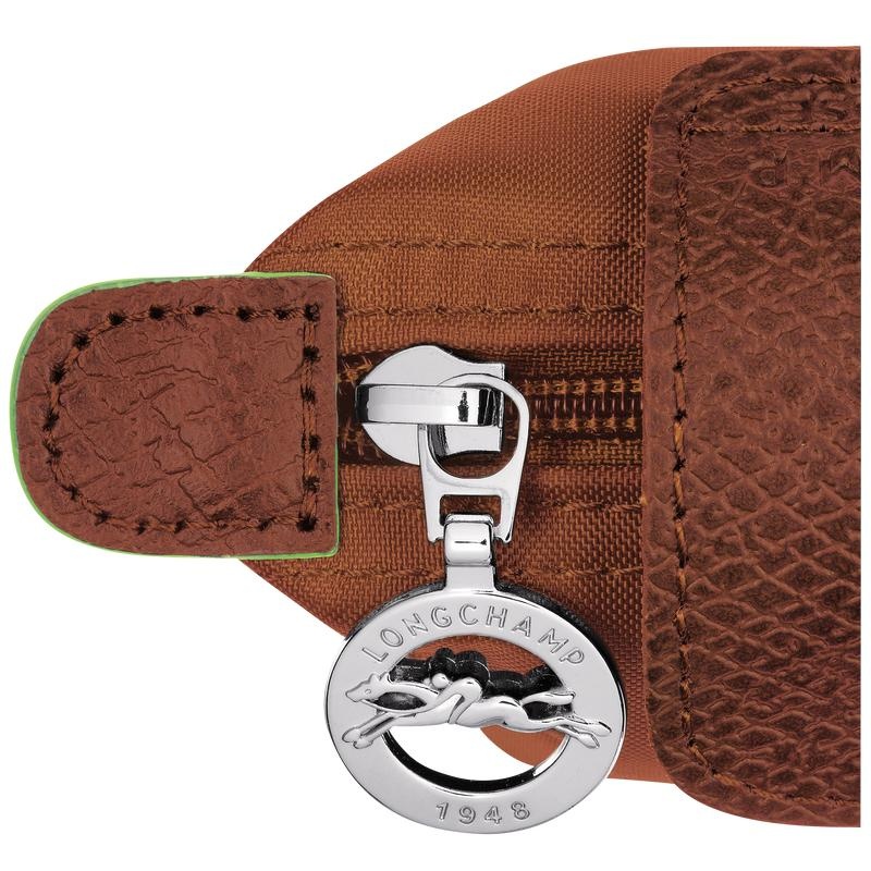Cognac Brown Men's Longchamp Le Pliage Green Coin Purses | 50621-SVXP