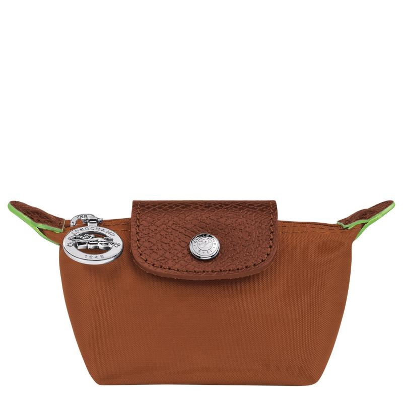 Cognac Brown Men\'s Longchamp Le Pliage Green Coin Purses | 50621-SVXP