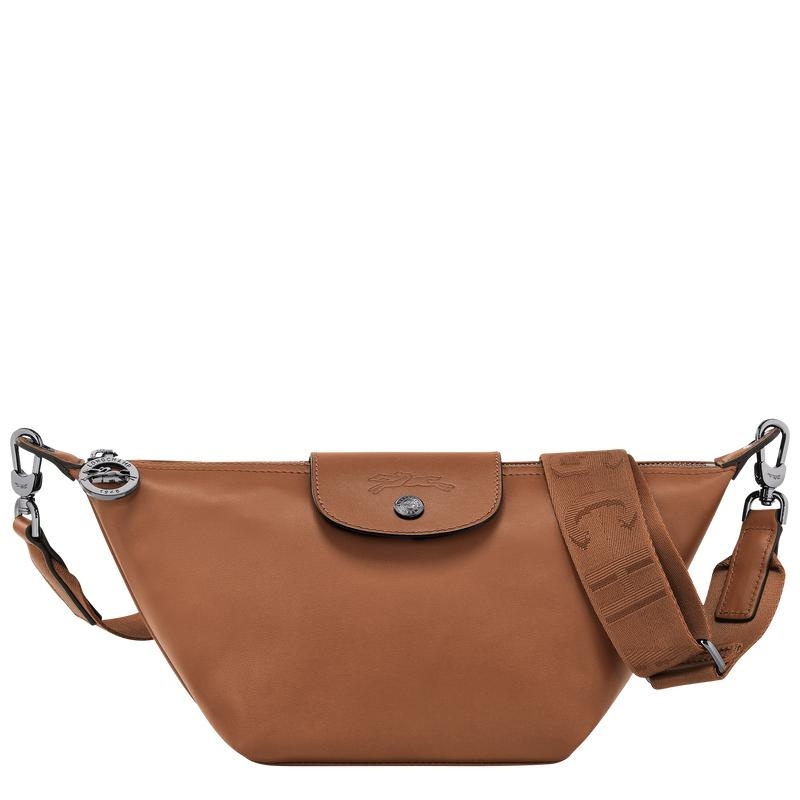 Cognac Brown Men\'s Longchamp Le Pliage Xtra XS Crossbody Bags | 03478-LMKH