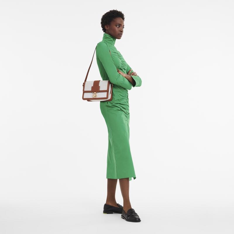 Cognac Brown Women's Longchamp Box-Trot M Crossbody Bags | 59706-ILNZ