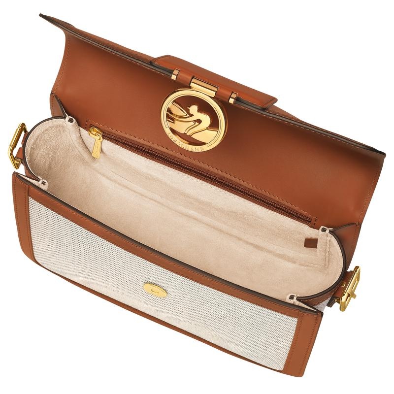 Cognac Brown Women's Longchamp Box-Trot M Crossbody Bags | 59706-ILNZ