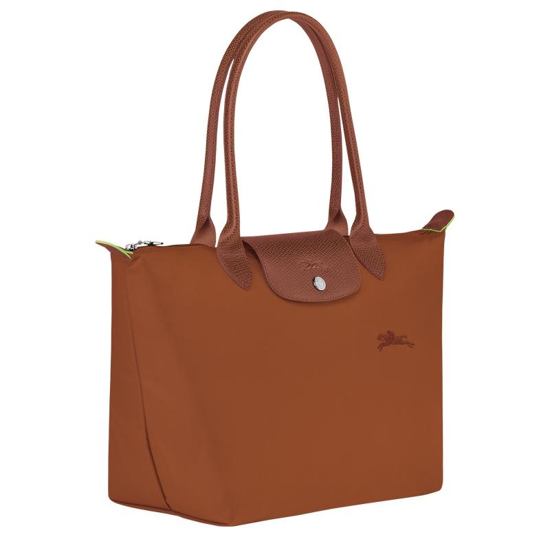 Cognac Brown Women's Longchamp Le Pliage Green M Tote Bag | 24860-EFCI