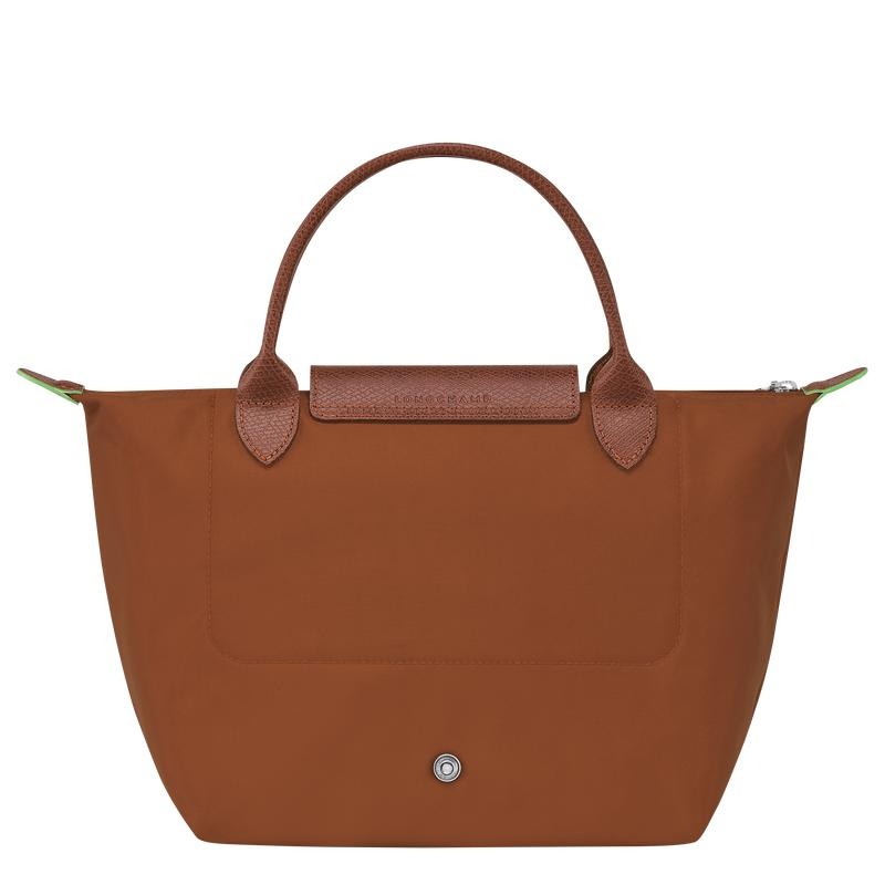 Cognac Brown Women's Longchamp Le Pliage Green S Handbags | 37680-NVHK
