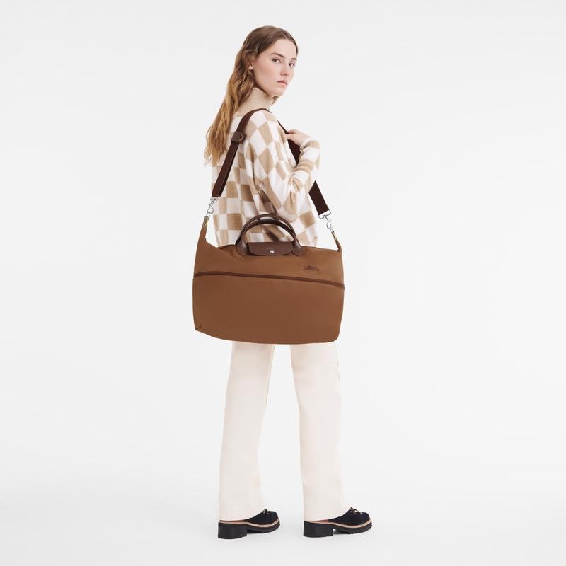 Cognac Brown Women's Longchamp Le Pliage Green expandable Travel Bags | 23710-BKYO