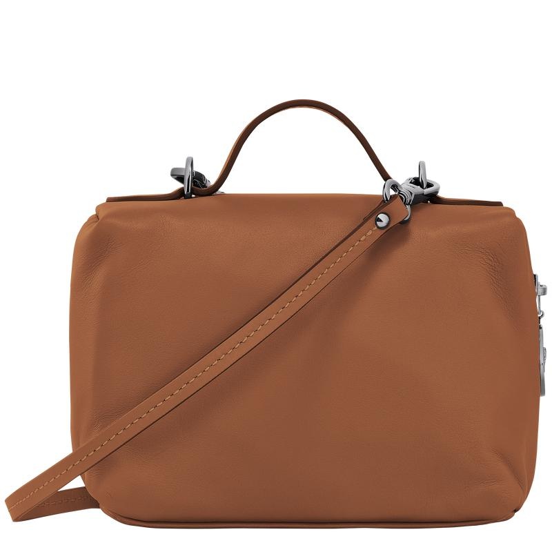 Cognac Brown Women's Longchamp Le Pliage Xtra XS Vanity Crossbody Bags | 59820-YGDE