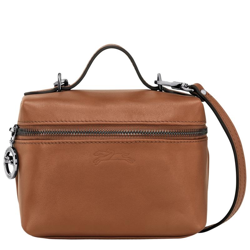 Cognac Brown Women\'s Longchamp Le Pliage Xtra XS Vanity Crossbody Bags | 59820-YGDE