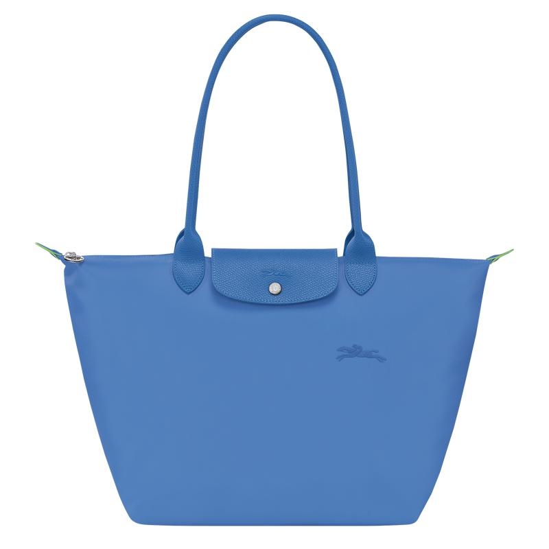 Cornflower Blue Women\'s Longchamp Le Pliage Green L Tote Bag | 37504-WBTF