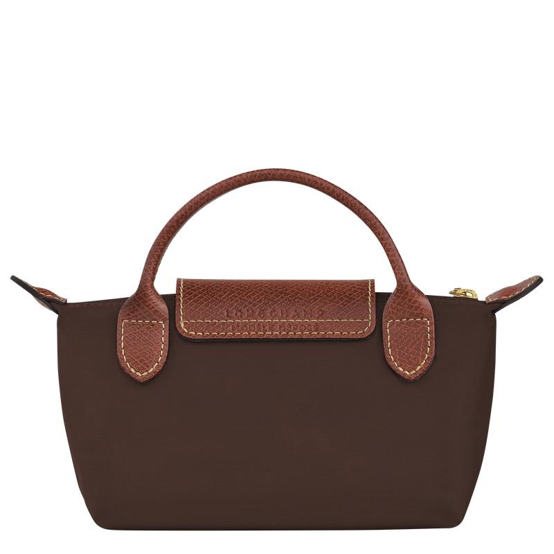 Ebony Brown Men's Longchamp Le Pliage Original with handle Pouches | 31594-YTXV