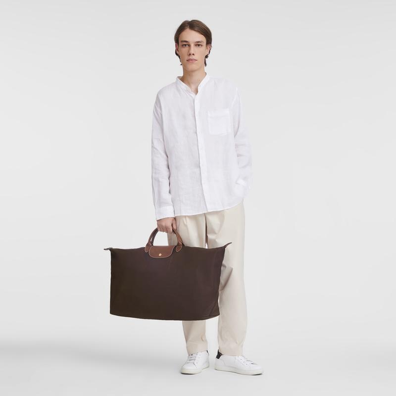 Ebony Brown Women's Longchamp Le Pliage Original M Travel Bags | 13842-PCRD