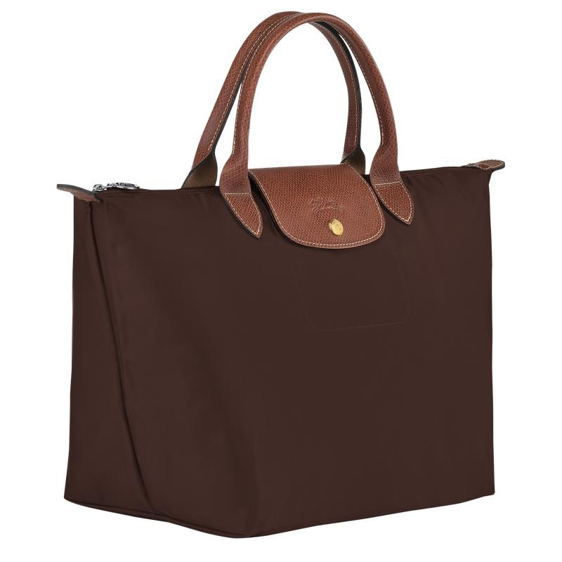 Ebony Brown Women's Longchamp Le Pliage Original M Handbags | 56148-VQFM