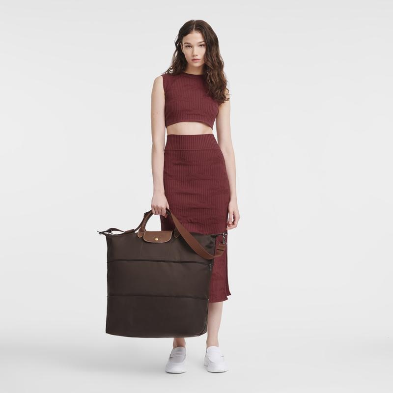 Ebony Brown Women's Longchamp Le Pliage Original expandable Travel Bags | 70491-LQAI