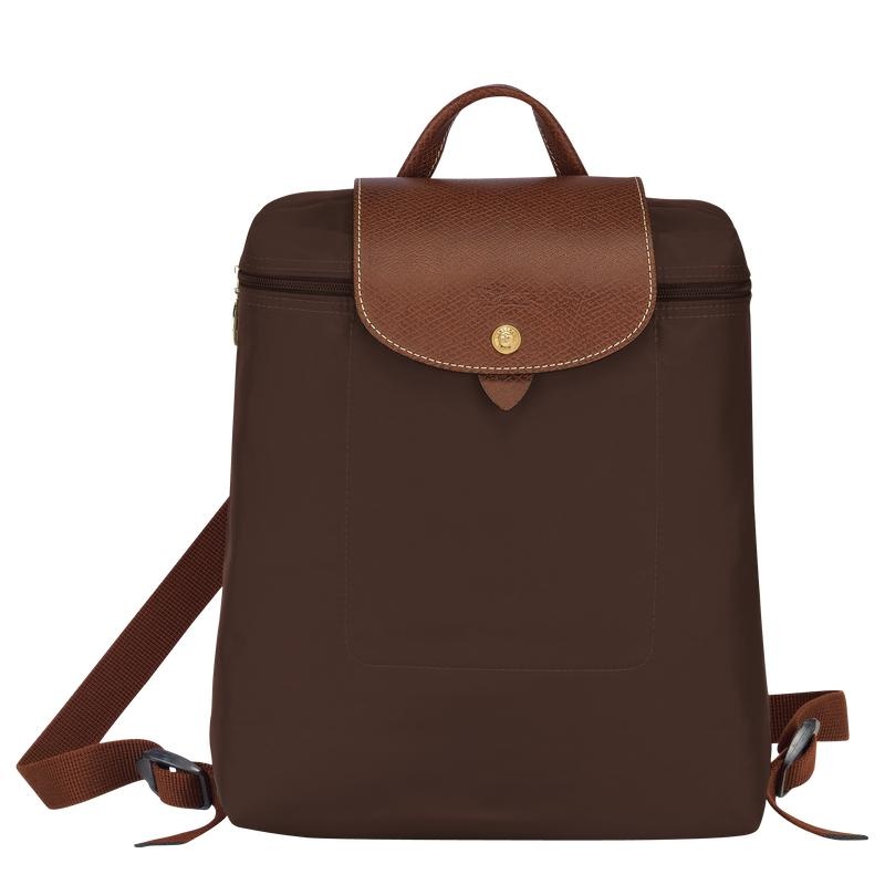 Ebony Brown Women\'s Longchamp Le Pliage Original M Backpacks | 73894-ZUOQ