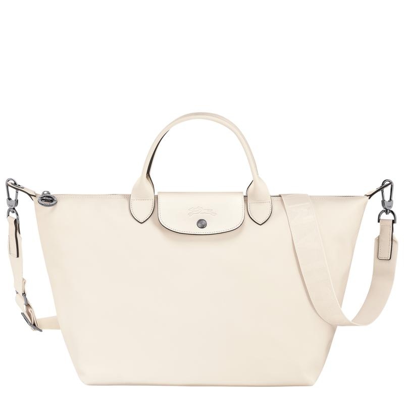 Ecru White Men\'s Longchamp Le Pliage Xtra L Handbags | 36247-ODBC