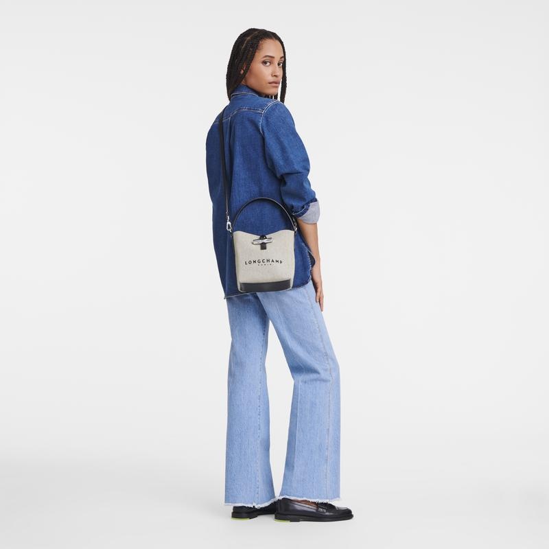 Ecru White Women's Longchamp Essential XS Bucket Bag | 92617-DTNQ