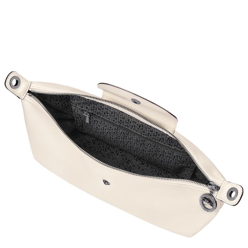 Ecru White Women's Longchamp Le Pliage Xtra M Hobo Bags | 23416-KDNQ