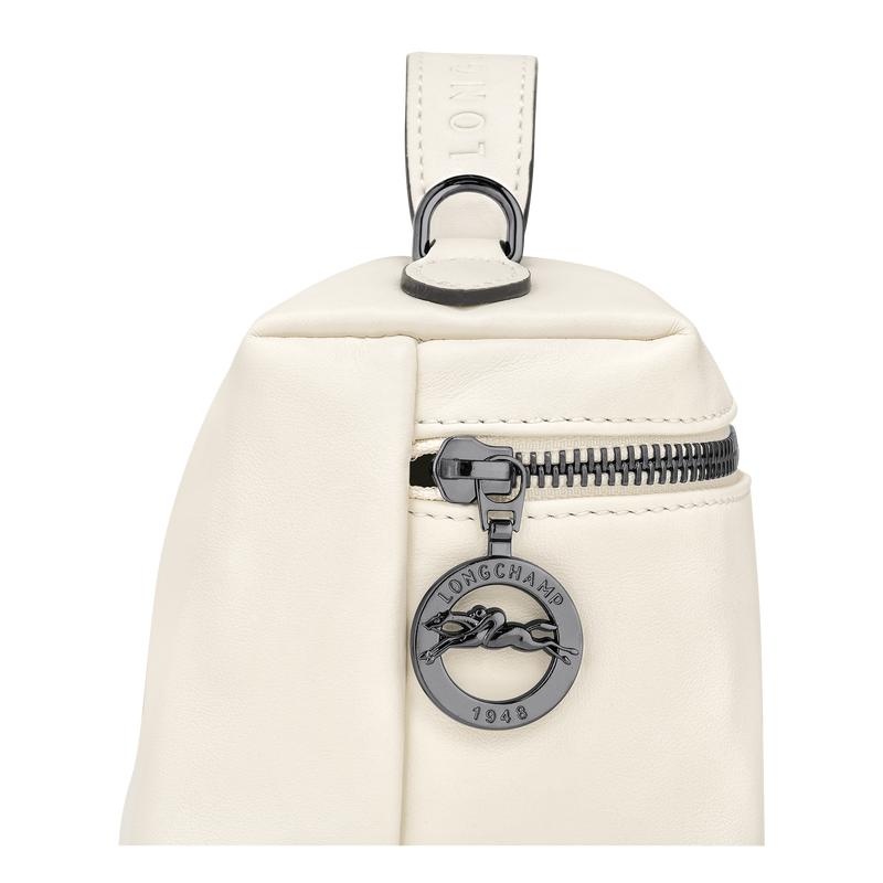 Ecru White Women's Longchamp Le Pliage Xtra XS Vanity Crossbody Bags | 18306-PTJV