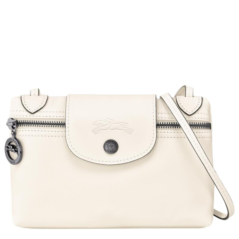 Ecru White Women\'s Longchamp Le Pliage Xtra XS Crossbody Bags | 59617-DCHB