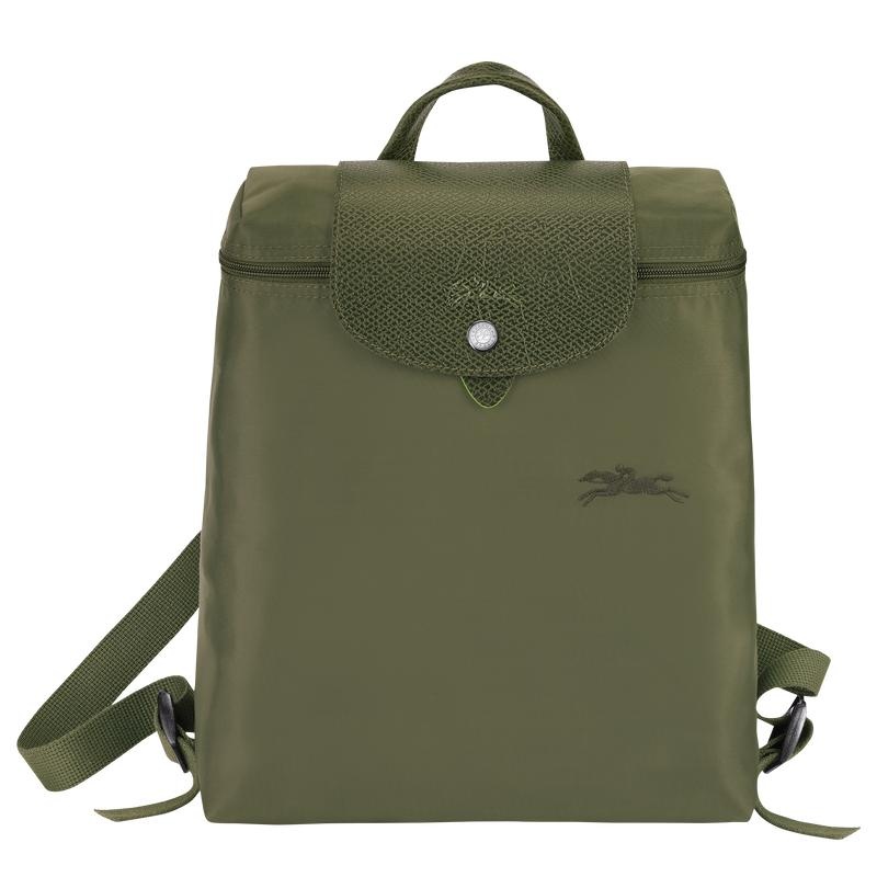 Forest Green Women\'s Longchamp Le Pliage Green M Backpacks | 90248-FVDE