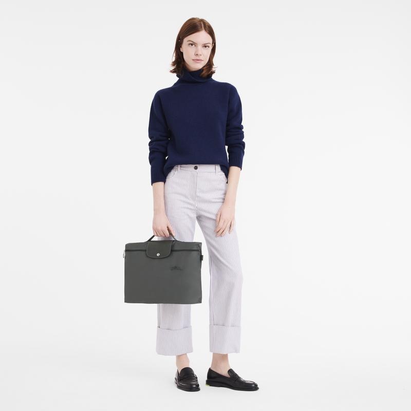Graphite Grey Men's Longchamp Le Pliage Green S Briefcase | 74302-GRQU