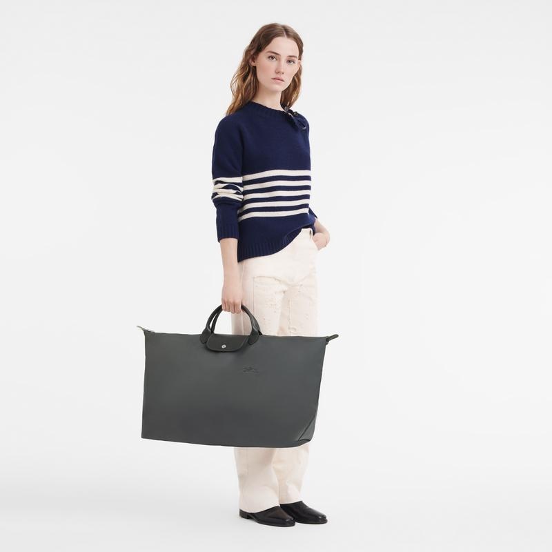 Graphite Grey Women's Longchamp Le Pliage Green M Travel Bags | 18042-BPET