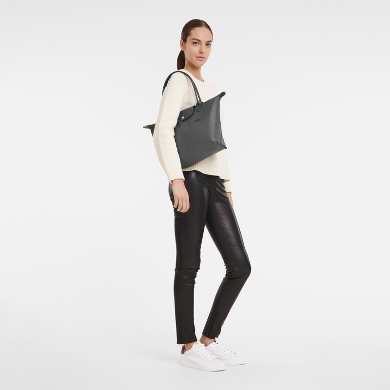 Graphite Grey Women's Longchamp Le Pliage Green M Tote Bag | 06315-DORQ