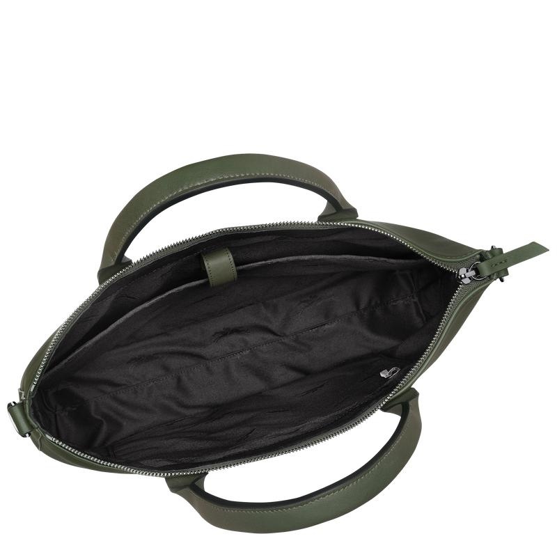 Khaki Men's Longchamp 3D Briefcase | 27460-XUBD