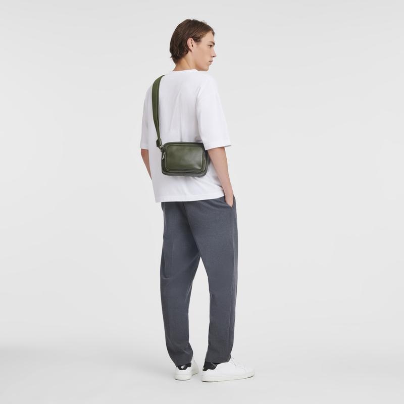 Khaki Men's Longchamp Le Foulonné S Camera Bag | 76940-YPXG