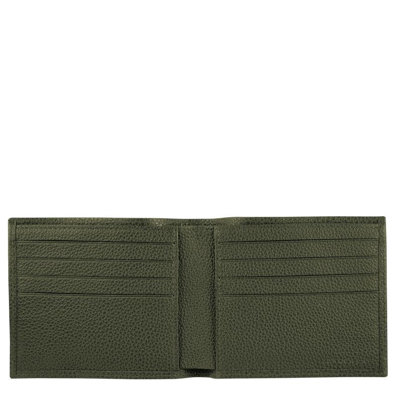 Khaki Men's Longchamp Le Foulonné Wallets | 82159-YOPJ
