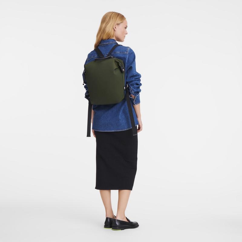 Khaki Men's Longchamp Le Pliage Energy L Backpacks | 54132-STAK