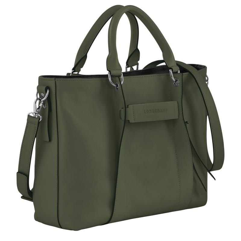 Khaki Women's Longchamp 3D L Handbags | 48736-RNUE
