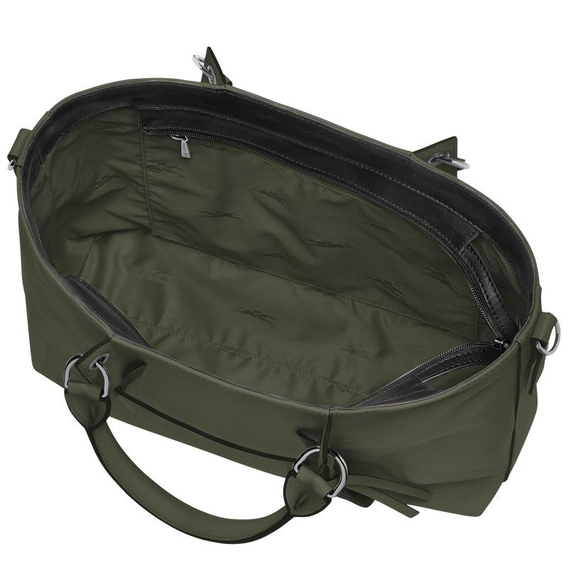 Khaki Women's Longchamp 3D L Handbags | 48736-RNUE