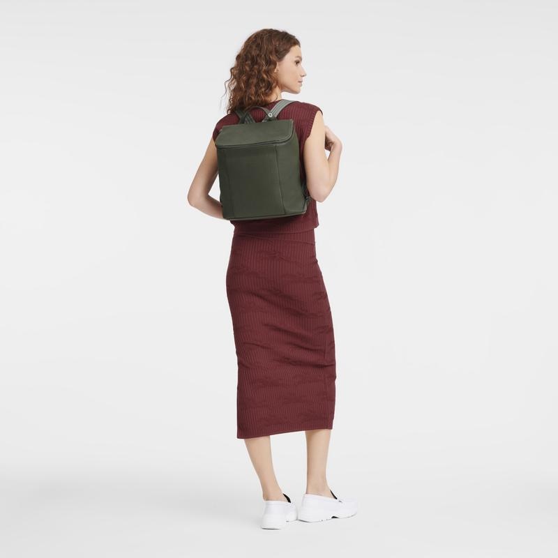 Khaki Women's Longchamp 3D M Backpacks | 67935-CPGD
