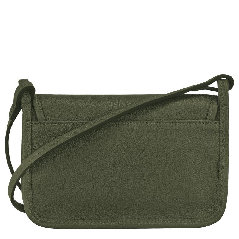 Khaki Women's Longchamp Le Foulonné XS Clutch Bag | 75438-FNTR